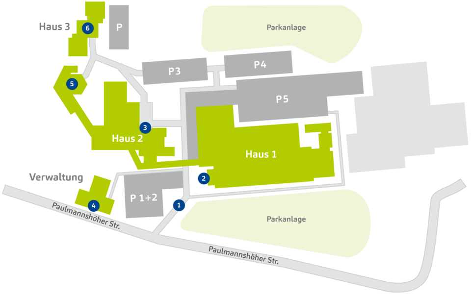 Site planSportklinik Hellersen_Lüdenscheid_Parking lots_Clinic grounds